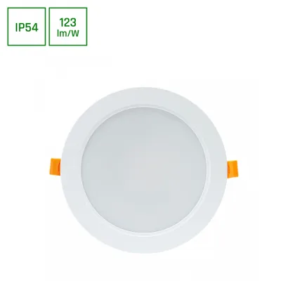 Productafbeelding van Spectrum LED inbouwspot, downlight, model DURE 3, wit, rond, diameter 17 cm, IP54, 18W, 2200 lumen, daglicht, 6000K, koud wit, 110°