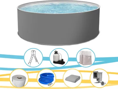 Produktbild von Rundpool GRIZA Stahlwandpool rund 450 x 120 cm Komplettset Premium