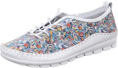 Produktbild von Gemini Damen Slipper Mokassin sportlich Schnürung Muster 341453, Größe:41 EU, Farbe:Mehrfarbig