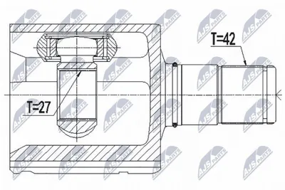 Produktbild von NTY Gelenksatz Antriebswelle Vorne Links für VW Crafter Kastenwagen (SY, SX) NPW-VW-062