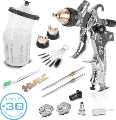 Produktbild von STAHLWERK HVLP Lackierpistole SG-250 ST Sprühpistole mit 650 ml Fließbecher