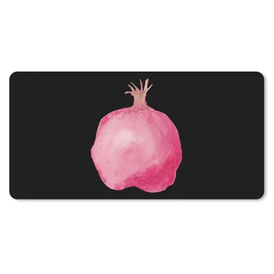 Produktbild von MuchoWow® Schreibtischunterlage Granatapfel - Obst - Schwarz 80x40 cm - XXL Mauspad - Gaming Mauspad