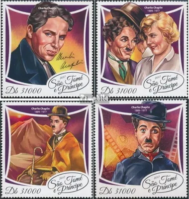Produktbild von Briefmarken Sao Tome e Principe 2017 Mi 7483-7486 (kompl. Ausgabe) postfrisch Charlie Chaplin