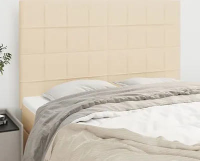Image de vidaXL Têtes de lit 4 pcs. Crème 72x5x78/88 cm Tissu - Tête de lit - Têtes de lit - Tête de lit
