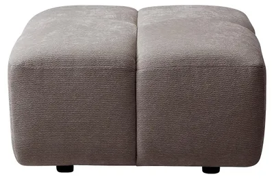 Produktbild von Hocker aus strukturiertem Stoff in Taupe CARLIVI