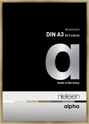 Image de Cadre photo en aluminium Nielsen Alpha 29,7 x 42 cm, finition ambrée brossée