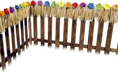 Produktbild von TROPISCHES AMBIENTE DEKORATION MIT HIBISKUS-BLUMEN - 730X30 cm