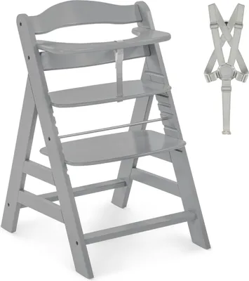 Image de Hauck Alpha+ Chaise haute traditionnelle Siège dur Gris