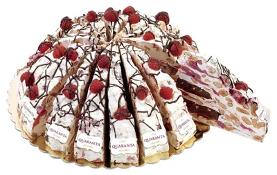Produktbild von Quaranta Nougat Puur Framboos 165g – Feiner Nougat mit Himbeernote, zartschmelzend