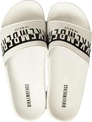 Produktbild von BIKKEMBERGS Herren Pantoffel Band Sea oder Pool Slide Beachwear mit Logo Artikel BKK2MSR03 Serie: halbes Logo, Taglia 40 - Size 40, Gomma 100%