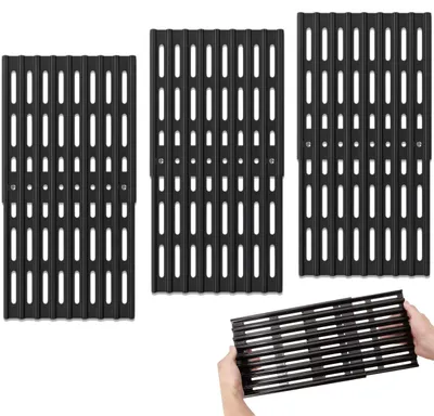 Immagine prodotto di Elzusha - Set di 3 griglie regolabili - Universali, in acciaio smaltato