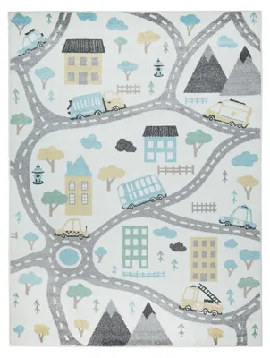 Produktbild von TT Home Teppich Kinderzimmer Kinderzimmerteppich Junge Mädchen Kinderteppich Modern Soft Größe 80x150 cm