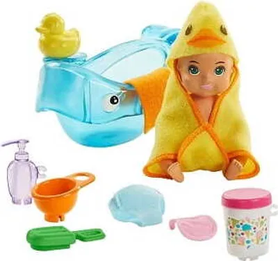 Obrázok produktu pre Barbie Skipper Babysitters Inc. Feeding & Bath-Time, Bábika, Univerzálny, 3 rok / roky, Dievča, 50 mm, Viacfarebný
