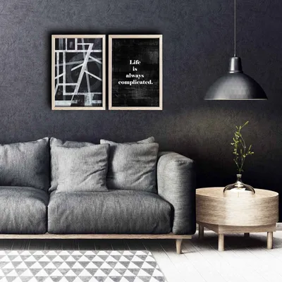 Obrázok produktu pre Wallity, 2PKCT- DZL1213, Farebný, Plátno, 78 x 53 cm, Maľba: 100% MDF (hrúbka: 3 mm)