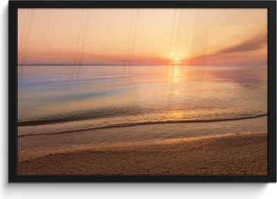 Produktbild von MuchoWow® MuchoWow® Gerahmtes Poster Strand - Meer - Rosa - Sonnenuntergang 60x40 cm - Poster mit zchwarzem Bilderrahmen - Printing - Wanddeko Schlafzimmer