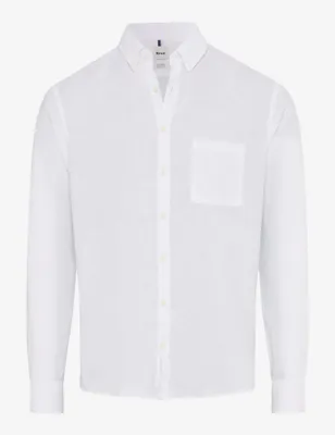 Produktbild von Brax - Herren Leinen Hemd, Style Daniel S (74-0006), Größe:L, Farbe:White (99)