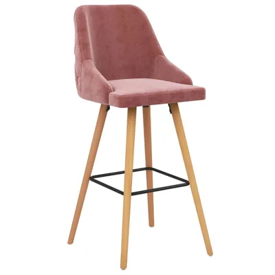 Image de vidaXL Tabouret de bar 2 pcs velours rose