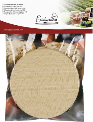 Produktbild von EINKOCHWELT Holzdeckel 100mm Buche, natur