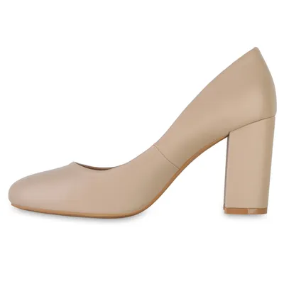 Produktbild von VAN HILL Damen Klassische Pumps Absatzschuhe Elegante Schuhe 841385, Farbe: Beige, Größe: 39