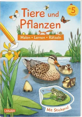 Produktbild von Tiere und Pflanzen: Malen Lernen Rätseln