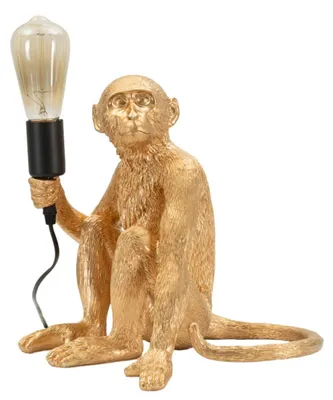 Obrázok produktu pre Stolná lampa Mauro Ferretti, soška opice sediacej, zlatá, 33x33x32 cm
