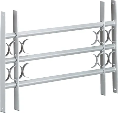 Obrázok produktu pre Relaxdays Okenná mreža proti vlámaniu, výsuvná, na vonkajšiu montáž, oceľová, 450 x 700–1050 mm, bezpečnostná mreža, sivá