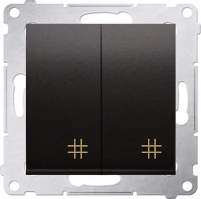 Produktbild von Kontakt-Simon DW7/2.01/48, Kunststoff, Anthrazit, IP20, 250 V, 10 A, 75 mm