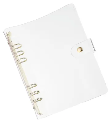Imagen del producto de Omgoods: Funda transparente con anillas para cuadernos A5
