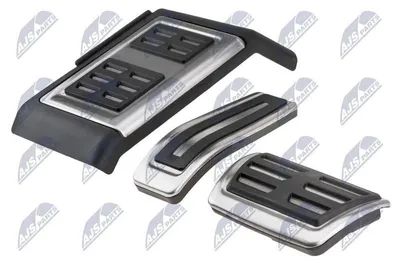 Sport Pedale + Fußstütze Edelstahl Schwarz Silber für VW Touareg 7L ab 2002 – Produktansicht
