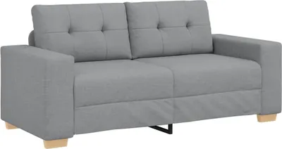 Zdjęcie produktu dla Sofa dwuosobowa, jasnoszara, 180x77x82 cm, tkanina