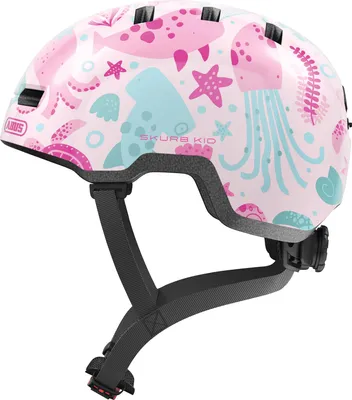 Produktbild von ABUS Kinderhelm Skurb Kid - robuster Fahrradhelm im Skater-Look mit Platz für einen Zopf und vielfältigen Designs - für Mädchen und Jungen - rose sea, Größe M