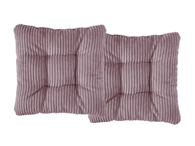 Immagine prodotto di XDREAM set di 2 cuscini per sedia in velluto a coste | 38 x 38 x 6 cm | rosa antico | cuscino per giardino, cucina e sala da pranzo