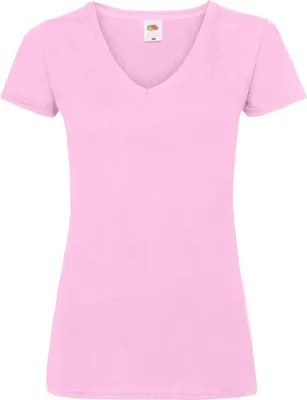 Produktbild von Damen T-Shirt Lady-Fit Valueweight V-Neck T - Hell Rosa, XXL