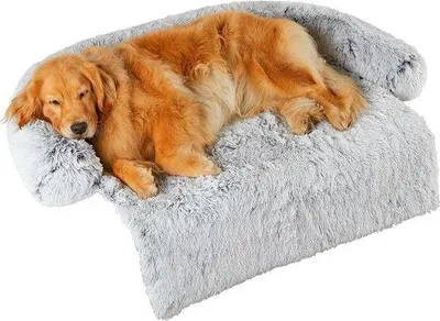 Produktbild von Famanu Hundebett 105 x 95 x 15 cm - Abnehmbarer Waschbarer Hundemantel - Antirutsch Hundebett - Gemütliches Plüsch Hundekissen - Rechteckig - Für