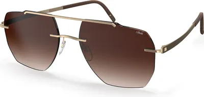 Produktbild von Silhouette RINCON RIMLESS 8746 GOLD/BROWN SHADED einzigeGröße Uni Sonnenbrillen