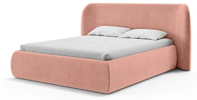 Obrázek produktu pro Čalouněná postel s úložným prostorem ve stylu modern soft Frasspo Růžový pudr 140 × 200 cm