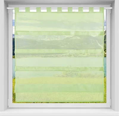 Produktbild von Gardine Raffoptik mit Schlaufe, Größe: 100x110cm, Farbe: Grün