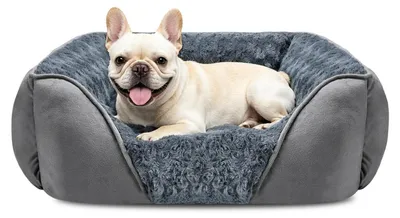 Produktbild von Hundebett Waschbar Grau 51x48x15cm für Kleine Hunde