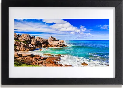 Produktbild von Bild 30x20 MDF-Rahmen Wandkunst Sea Landschaft Rock Beach