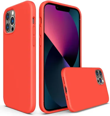Produktbild von Conie TPU Schutzhülle für iPhone 13 Pro Tasche Case Cover Bumper Silikon Mikrofaser Inlay Hülle in Rot matt