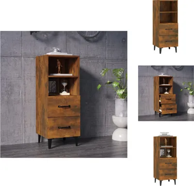 Immagine prodotto di vidaXL Credenza rovere affumicato 34,5x34x90 cm materiale legno - Credenze