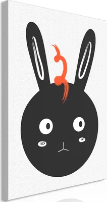 Produktbild von Italienischer Leinwand Leinwandbild - Rabbit Sees Everything (1 Part) Vertical 20x30 cm Für Kinder e-A-0114-b-a