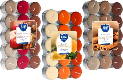 Zdjęcie produktu dla ZESTAW Podgrzewacze zapachowe BISPOL Aura 4H MIX "3" 3x30szt.