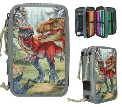 Produktbild von Dino World + Action 0413277, Hartschalenetui für Stifte, Eisen, Nylon, Papier, Polyester, Zink, Mehrfarbig, Abbildung, Drinnen/Draußen, Junge/Mädchen