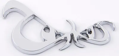 Produktbild von Aufkleber Chrom 3D Car Logo Motiv Eyes 86x49 mm chrom
