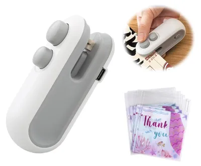 Mini-Versiegelungsgerät 2-in-1, USB-aufladbar, mit 100 Beuteln
