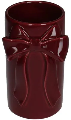 Imagen del producto de Jarrón de la colección HD, marca Strik, cerámica, color rojo, dimensiones: 11,5 x 10,5 x 18,5 cm