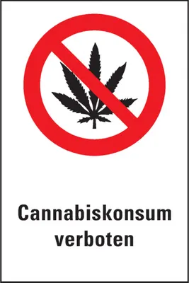 Produktbild von Dreifke® Verbots-Kombischild Cannabiskonsum verboten, praxisbewährt, Folie, 2...