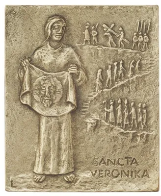 Produktbild von Veronika Namenspatron-Bronzerelief (13 cm)