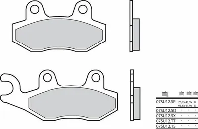 Obrázek produktu pro Brzdové destičky BREMBO Street ze slinutého kovu - 07SU12SP